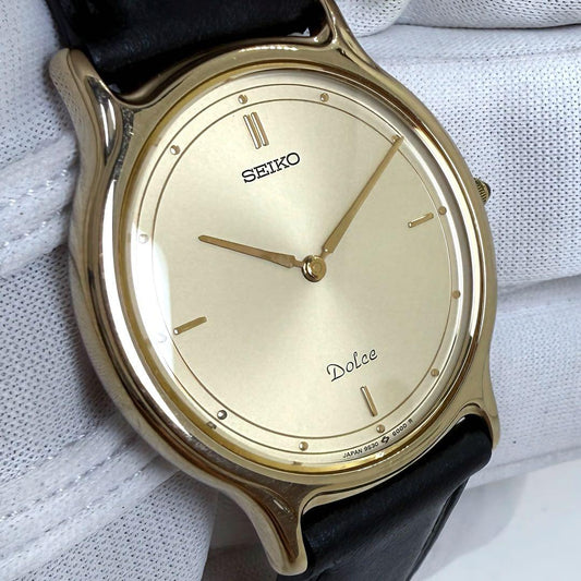 SEIKO DOLCE Gold Dial Quartz Men's Watch — Japanese