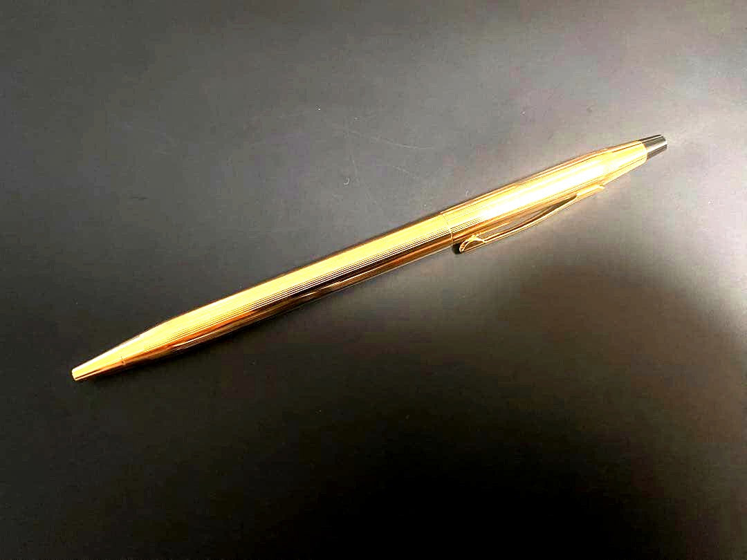 Cross Classic Century Gold PVD ballpoint pen with rotary mechanism made in USA