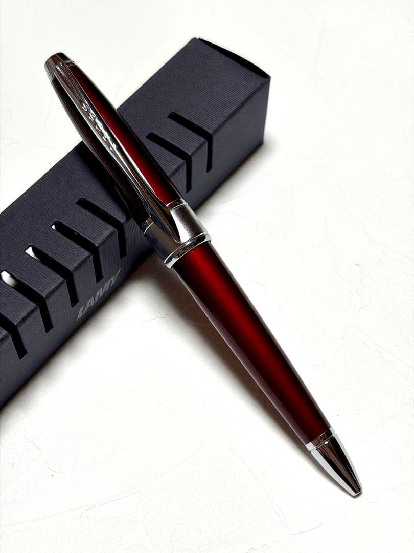 Cross Apogee ballpoint pen in bordeaux color with stretchable clip and push-style mechanism