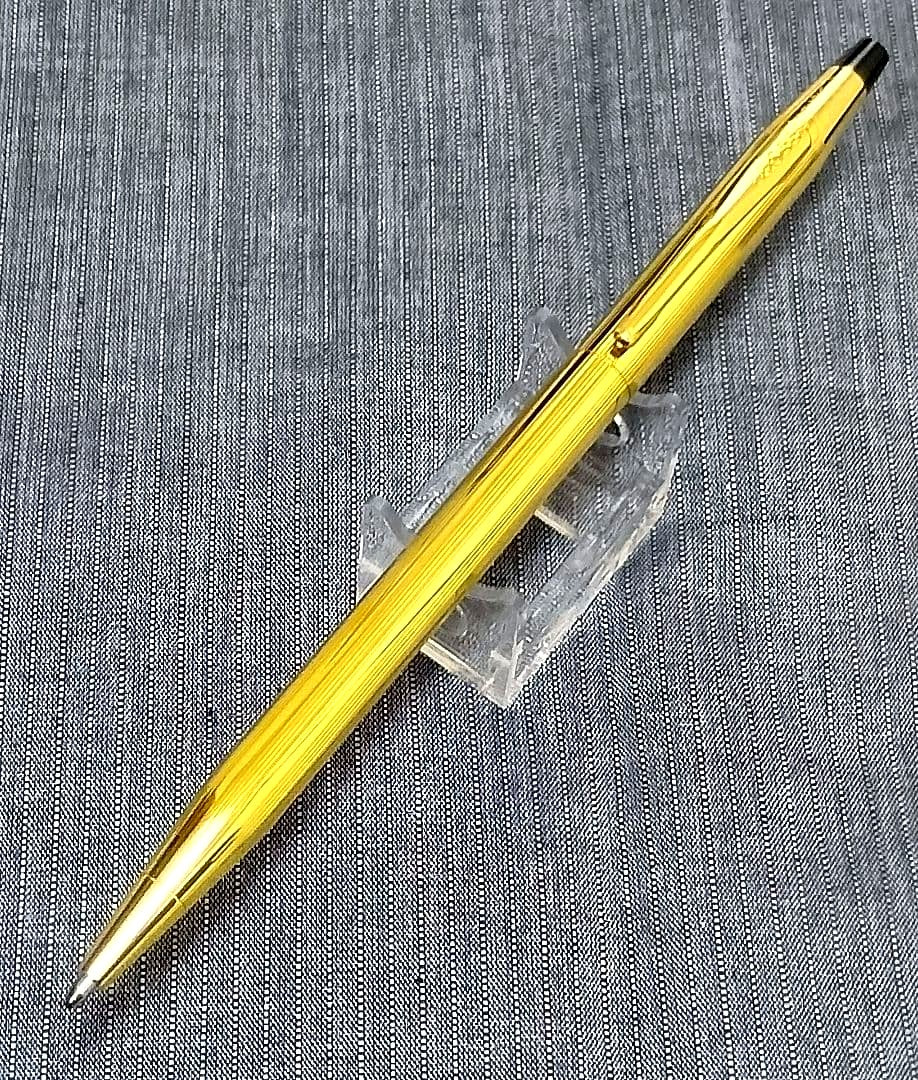 CROSS Classic Century Gold PVD twist ballpoint pen with black ink and premium gift box