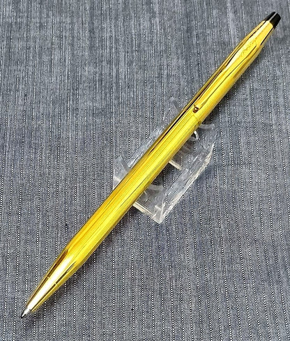 CROSS Classic Century Gold PVD twist ballpoint pen with black ink and premium gift box