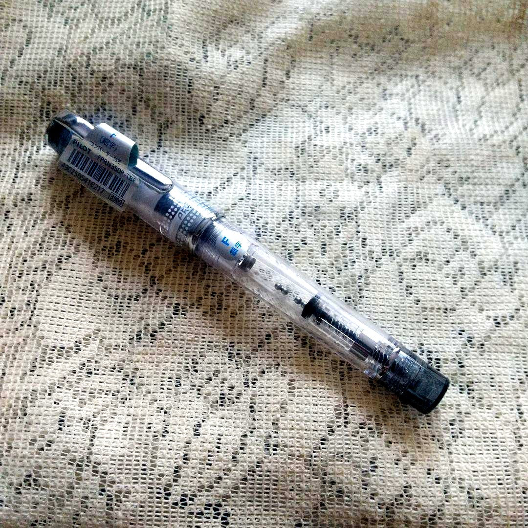 PILOT Prelude FPRN-350R-TBM black fountain pen with converter shown without box