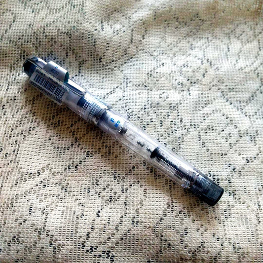 PILOT Prelude FPRN-350R-TBM black fountain pen with converter shown without box