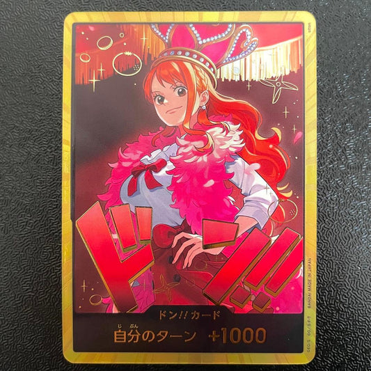 One Piece Heroine's Edition Nami Gold Don Card Japan Import in protective sleeve