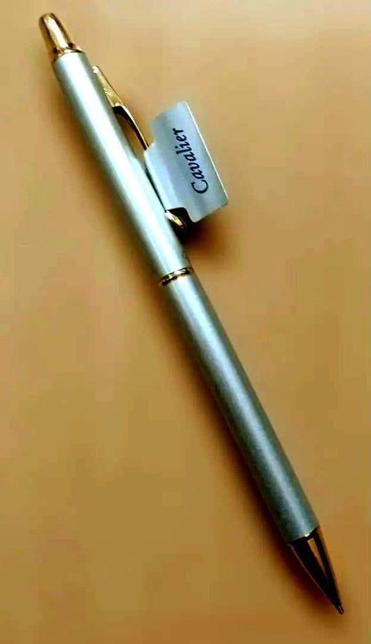 Unused PILOT Cavalier mechanical pencil in silver with gold metal fittings