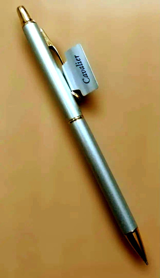 Unused PILOT Cavalier mechanical pencil in silver with gold metal fittings