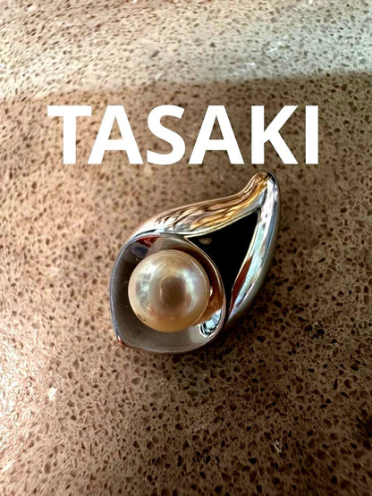 18.233 Tasaki pearl pendant top in silver with pearl decoration on customizable chain