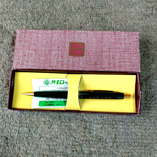 Green Showa Retro PILOT mechanical pencil made in 1983 with instruction manual