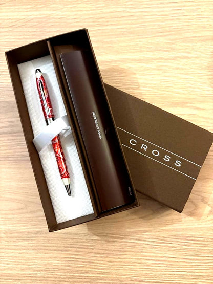 Cross Masked Royal Red Pen AT0082WG-58 with twist-style mechanism and black ink