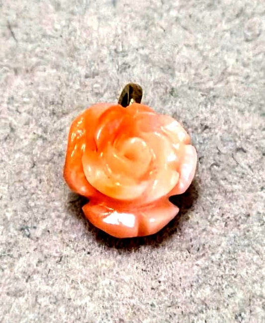 agete Pink Coral Rose SILVER Top model 42737 featuring pink coral material, used with minor scratches possible