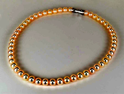 TASAKI Akoya pearl necklace with 53 pearls sized approximately 7.5 to 7.8mm and silver clasp