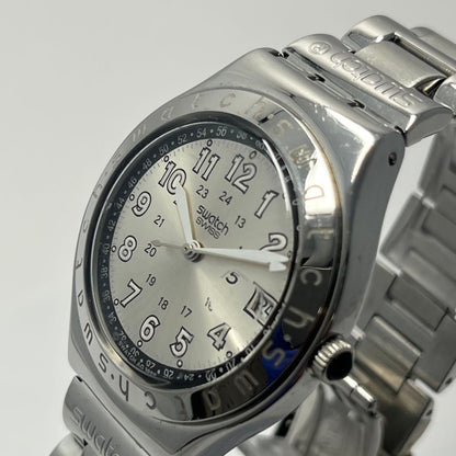swatch Irony Date Silver Dial SBTR009 Quartz Men's — Japanese