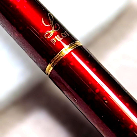 Pilot Lady vintage red ballpoint pen with smooth operation and refill service