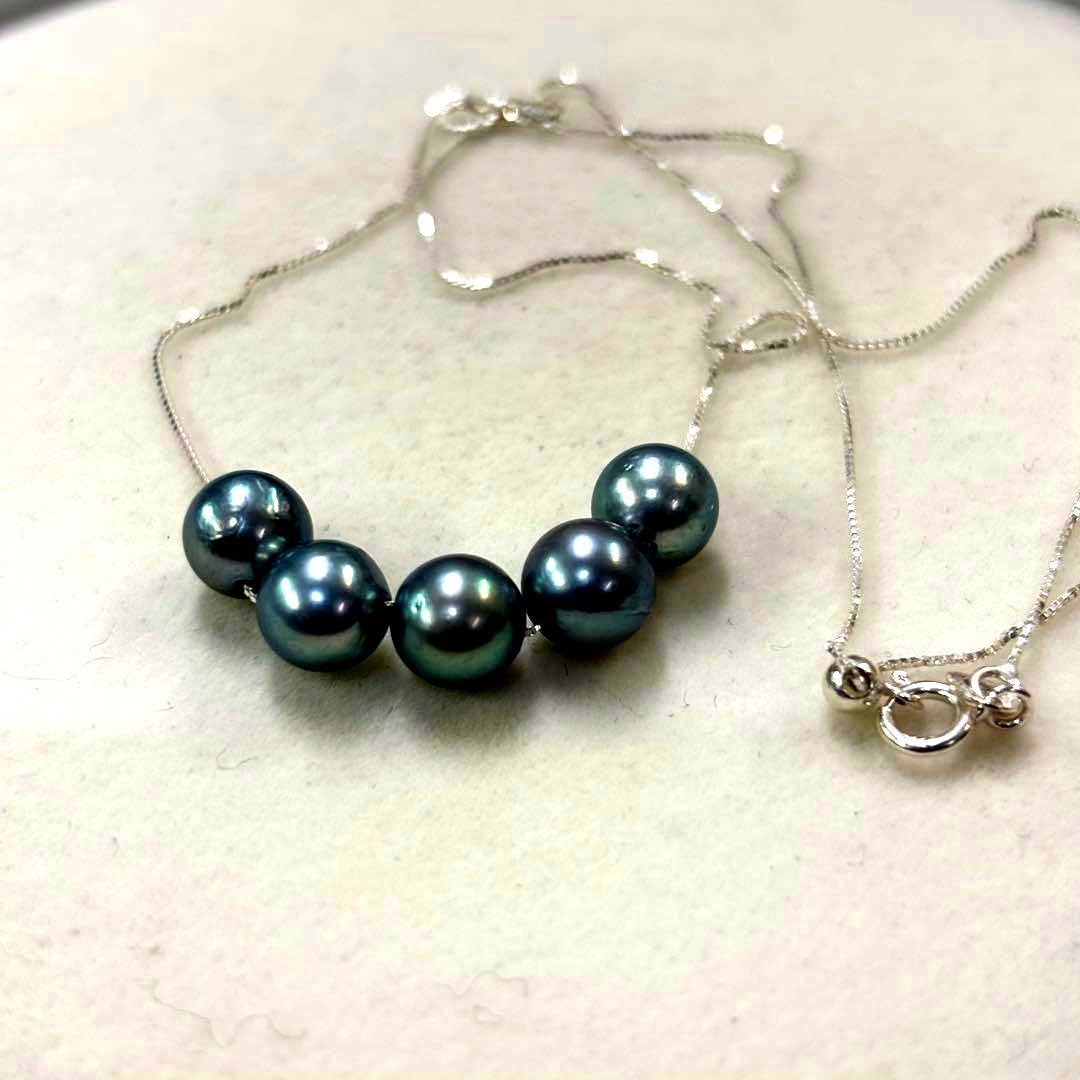 Ise-Shima Isu Bay Akoya pearl necklace with 7-7.2mm pearls on S925 sterling silver adjustable chain