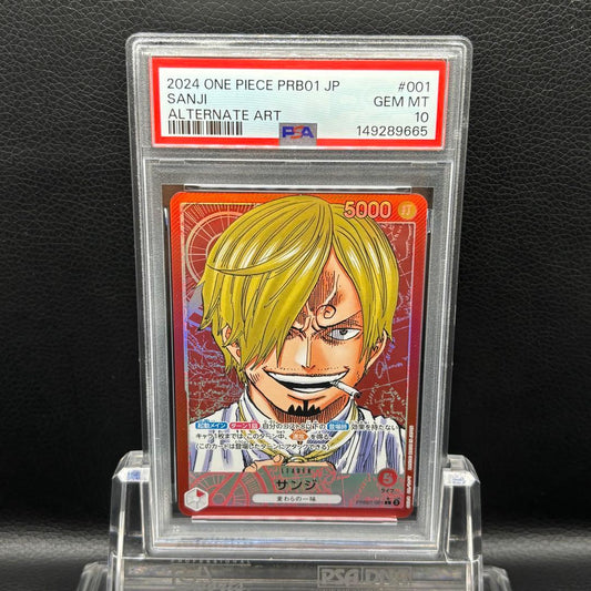 PSA 10 One Piece Sanji L — PRB01-001 — Japanese