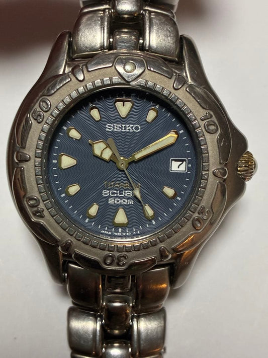 SEIKO TITANIUM DIVER Quartz Men's Watch — Japanese