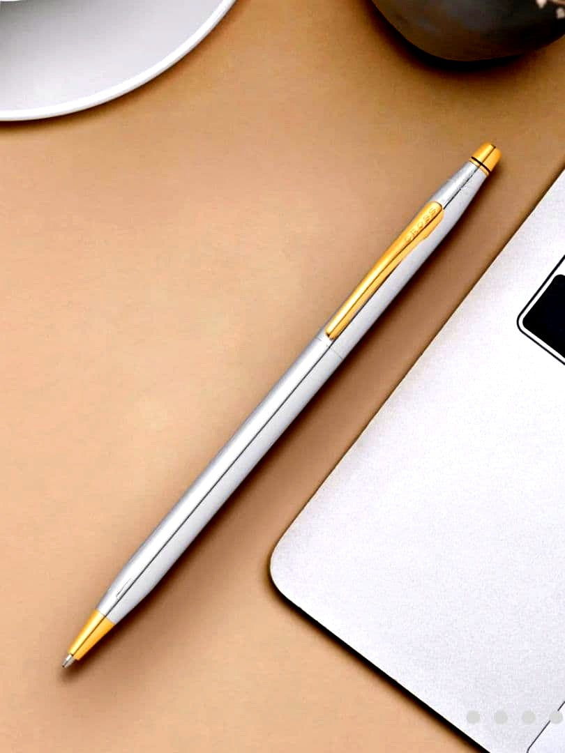 Cross Classic Century Medalist ballpoint pen with chrome metal body and twist mechanism in black ink