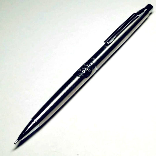Discontinued vintage stainless steel 0.5 mechanical pencil from the 1980s with a sleek metal body