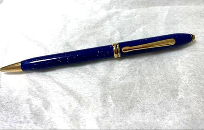 Cross Townsend Lapis Lazuli ballpoint pen with 22k gold leaf and real lapis lazuli finish