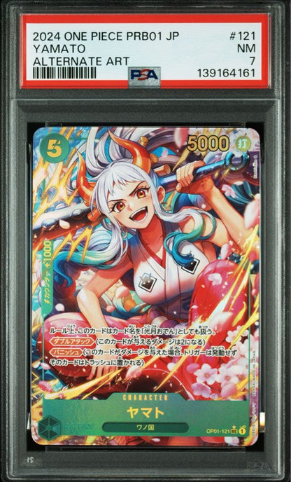 PSA 7 One Piece Yamato — OP01-121 — Japanese