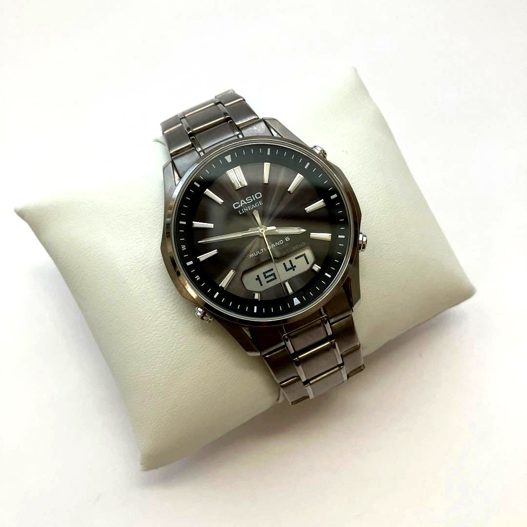 Casio Lineage Solar Atomic Digital Watch LCW-M100TSE-1AJF with metal case and digital display