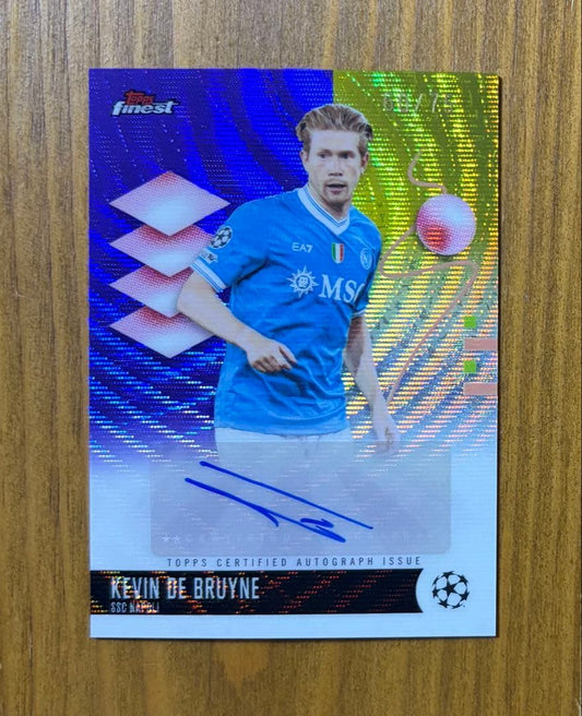 Kevin De Bruyne 75 Shirt Autograph 25-26 Topps Finest UCC — Japanese
