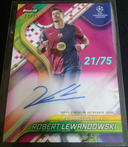 Lewandowski Barcelona Autograph Soccer Sports — Japanese