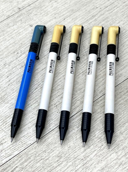 Set of 5 Pilot Palmarin mechanical pencils 0.5mm in blue and white with slight fading