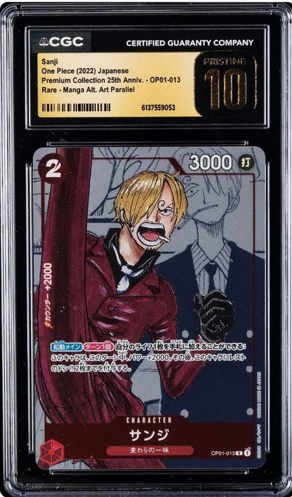 CGC 10 One Piece Sanji — OP01-01 — Japanese