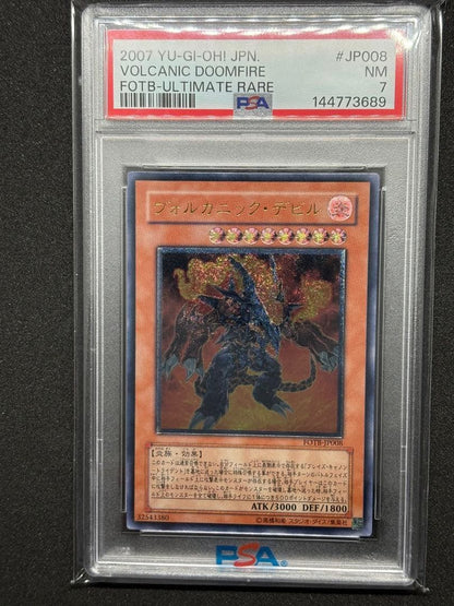 PSA 7 Yu-Gi-Oh Yu-Gi-Oh! Volcanic Devil Ultimate Rare Releaf — Japanese
