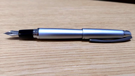 PILOT Silver Series Fountain Pen made of brass, from Knight Collection, with unopened ink cartridge included