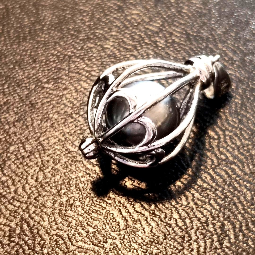 Tasaki Necklace Pendant featuring a black butterfly design in 925 silver
