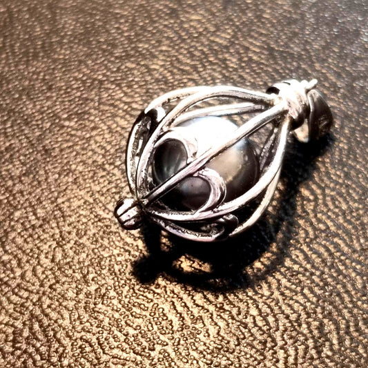 Tasaki Necklace Pendant featuring a black butterfly design in 925 silver