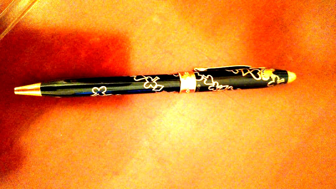 Alice Limited Design Ballpoint Pen with unique artwork, mostly unused condition
