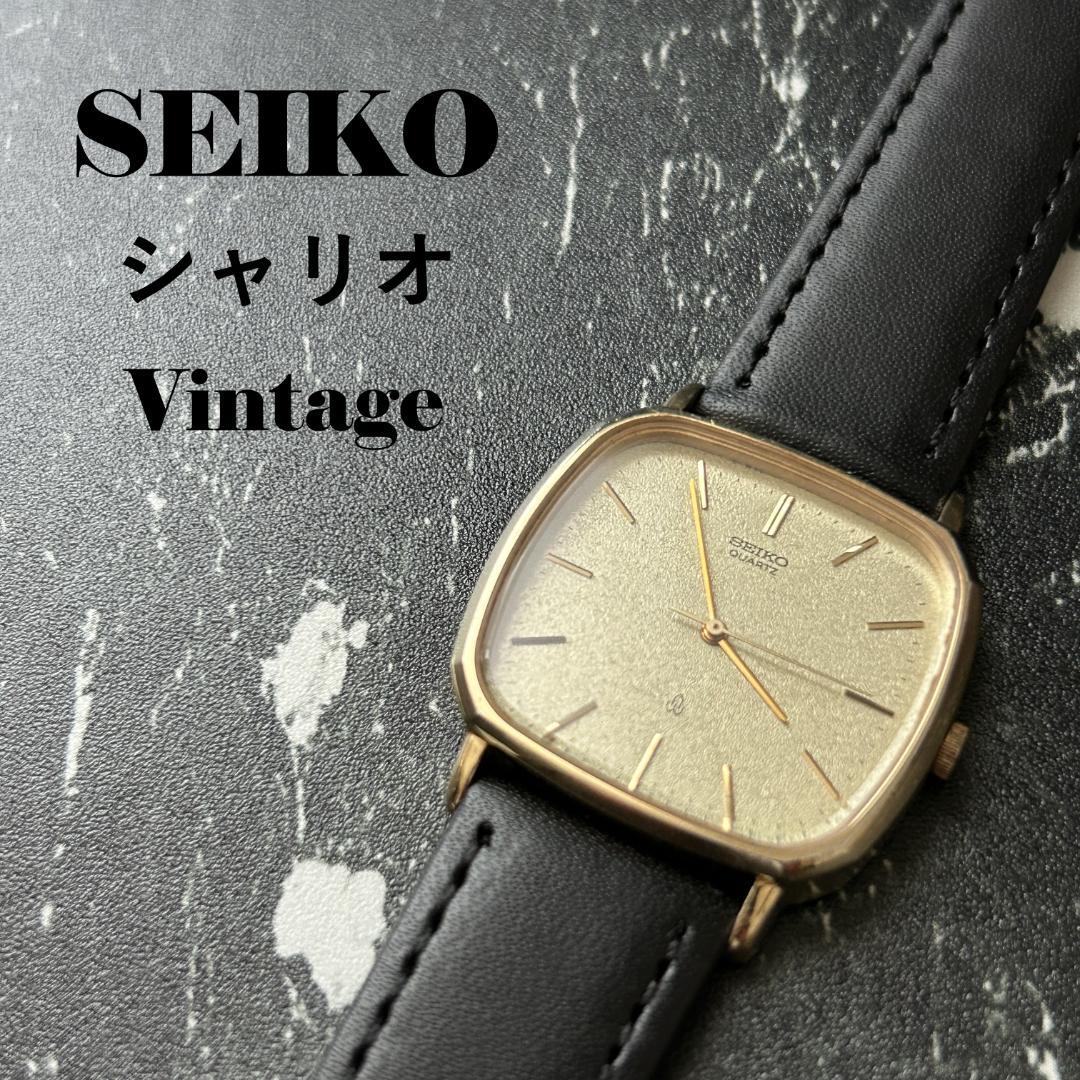 SEIKO Sharijo Square Gold Quartz Men's Watch — Japanese