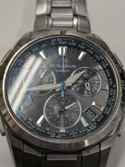 CASIO 初代マンタ CASIO OCEANUS 電波ソーラー Solar Men's Watch — Japanese