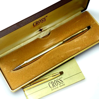 Cross Classic Century 10KT gold filled black ink twist ballpoint pen with case and instructions