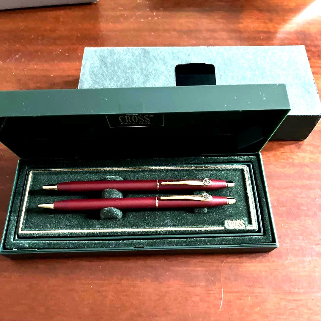 Panasonic pen set with ballpoint pen and mechanical pencil in black case Japan import