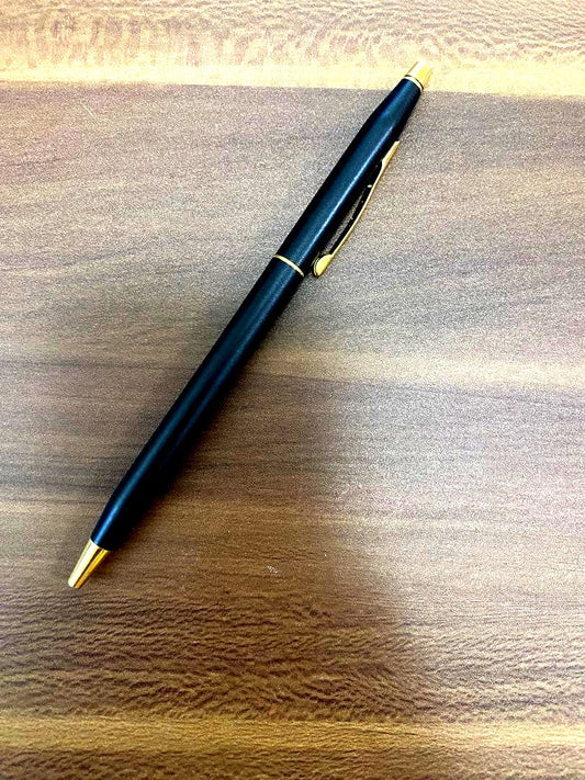 Cross Metal Black Two-Tone Ballpoint Pen with sleek metal body and elegant two-tone finish