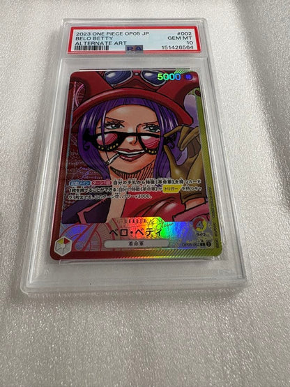 PSA 10 One Piece One Piece Card Game PSA10 Belobetty Leader Parallel L — OP-05 — Japanese