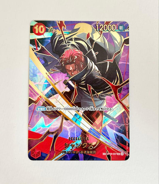 One Piece Card Game Shanks SP OP06-007 single collectible card in used condition from Japanese series