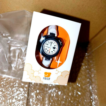 Casio SAN-100H-7BJR orange sauna watch with luminescent hands and simple dial showing sauna mode
