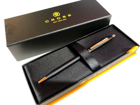 Cross Classic Century 2502 slim black gel pen with conical top design, Japan import, brand new
