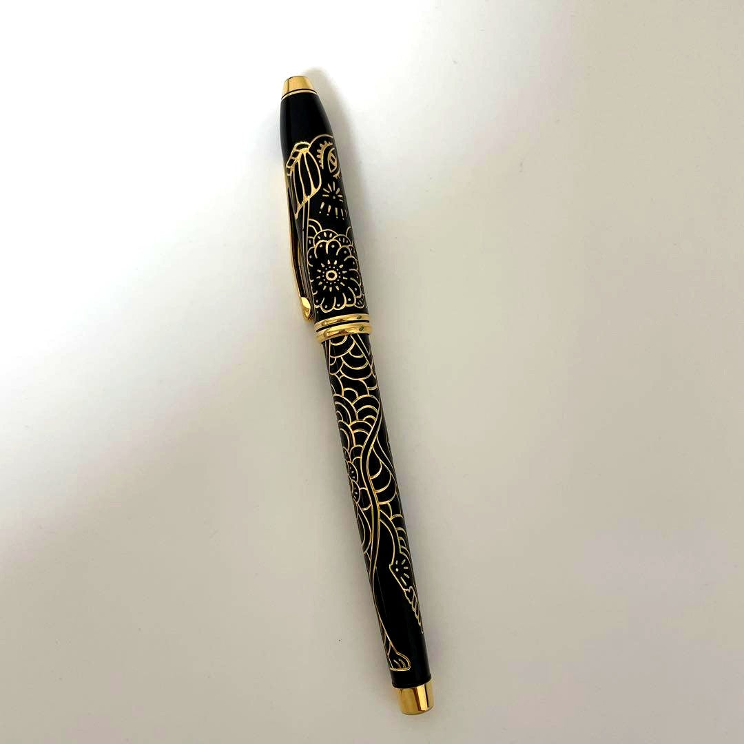 Cross 2018 Year of the Dog limited edition ballpoint pen with black lacquer, 23K gold plating, and Swarovski crystal