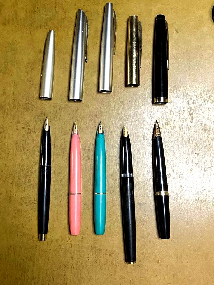 Black Pilot Fountain Pen K14 with 14K fine nib and matching black cap