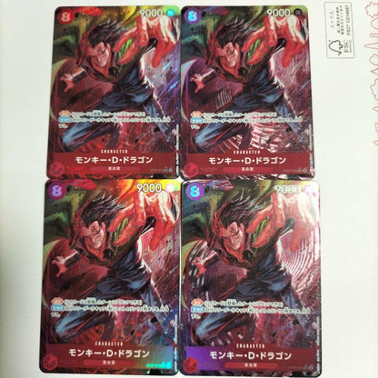 One Piece Monkey D. Dragon Parallel 4 Card Set — Japanese