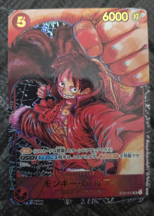 Bandai One Piece Monkey D. Luffy ST01-012 SR trading card from Japan import featuring Monkey D. Luffy