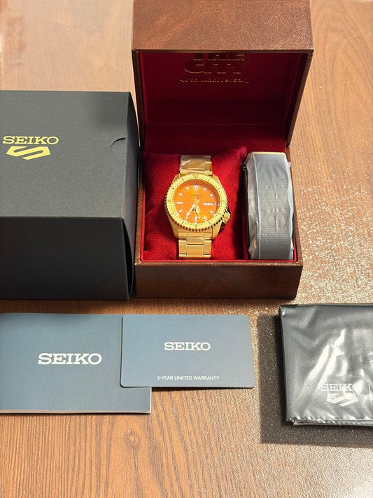 SEIKO 5 Sports FTC Gold Automatic Men's Watch — Japanese