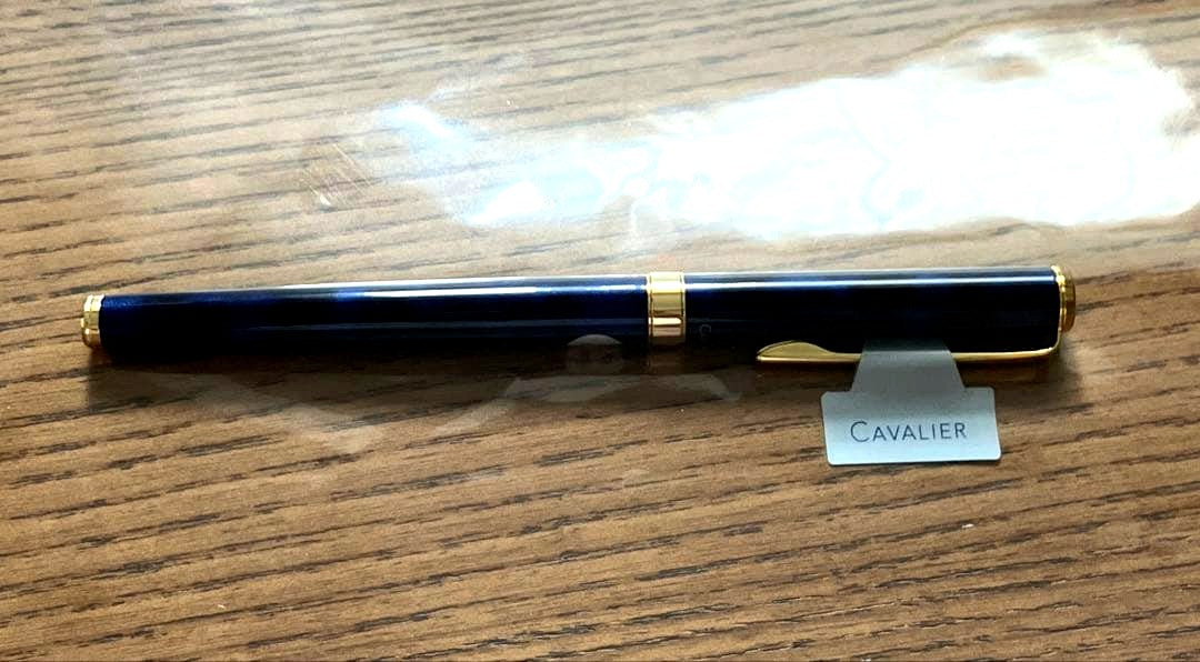 New Pilot Fountain Pen Cavaliar fine point in black and blue with sleek design
