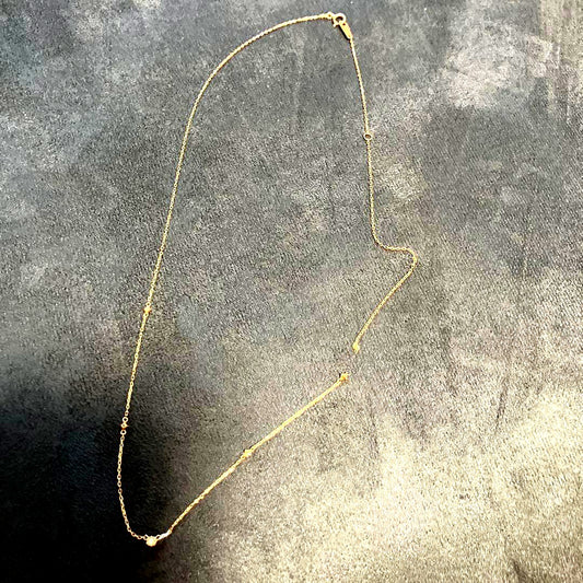 agete pendant necklace in 10k gold with diamond center stone and broken chain